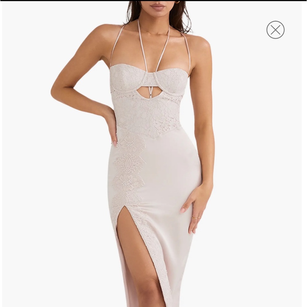 HOUSE OF CB | Georgia Lace Cutout Body-Con Dress, Small